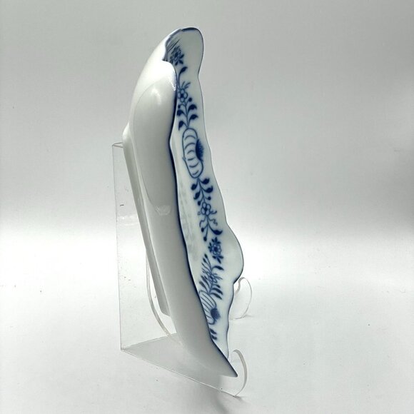 Vintage Gerold Porzellan Tettau W. Germany Blue Onion Square Serving Bowl - Picture 6 of 8